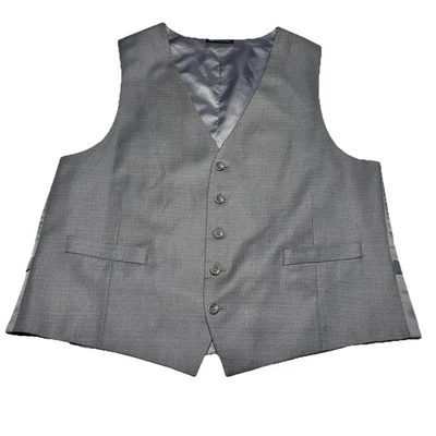 Kenneth Cole Reaction Waist Coat Vest Mens Large XL Charcoal - Image 1 of 4
