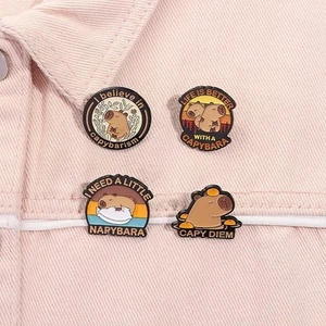 Cute Capybara Animal Lapel Brooches Life Is Better With A Capybara Enamel Custom - Picture 1 of 14