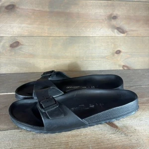 birkenstock madrid eva womens size 9 shoes black slip on comfort sandals - Picture 1 of 9