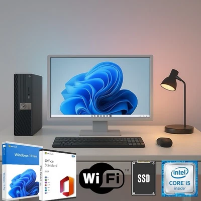 PC Set | Dell OptiPlex + 23" Monitor | i5-6500 | 8GB RAM 256GB SSD | WIFI WIN 11 - Bild 1 von 4