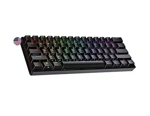 N60 Nova 60% Facteur de forme | Gateron de jeu mécanique échangeable à chaud rouge noir - Photo 1/8