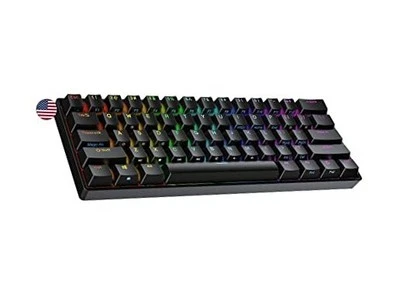  N60 Nova 60% Form Factor | Hot Swappable Mechanical Gaming Gateron Red Black - Image 1 of 4