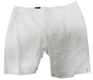 Pantalones Cortos Blancos Maggie T Rodilla Plisada Dobladillo Talla 24 - Imagen 1 de 3
