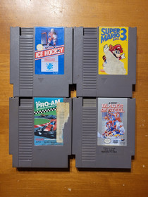 LOTE Nintendo NES Blades Pro-Am Super Mario Bros 3 Cartuchos Hockey sobre Hielo SIN PROBAR