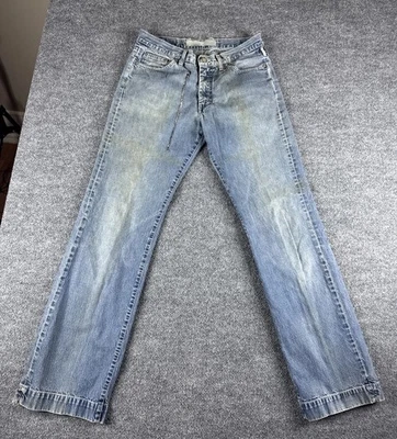 Jeans de alta costura Versace vintage para hombre 31x32 azules hechos en Italia desgastados Foto 1 de 4