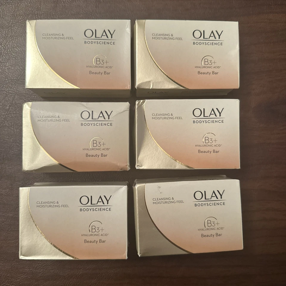 Juego de 6 barras de belleza Olay Body Science B3+ ácido hialurónico de 3 onzas Foto 1 de 4