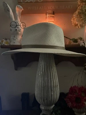 Bailey straw hat Ivory With Brown Suede Band Wide Brim  Lightweight - Image 1 of 4