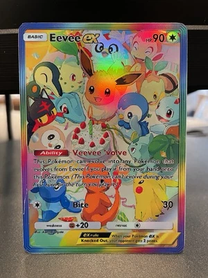 Fan Art Pokemon TCG Pocket Eevee EX Promo Holo SIR | Promo A - Image 1 of 3