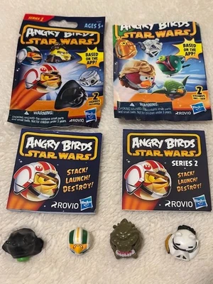 4 Angry Birds Star Wars Telepod -Jabba' Rancor-Cuña Antillas Pájaro-Emperador Cerdo Foto 1 de 3