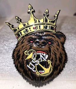 FY-25 USN NAVY CHIEFS CPO CHALLENGE COIN "BEAR THE ANCHOR" KING COUNTY CHIEFS 4" - Picture 1 of 4
