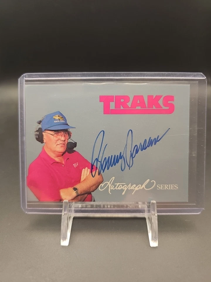 1992 Traks Autograph Series Benny Parsons #A9 On-Card Auto NASCAR Legend - Image 1 of 2