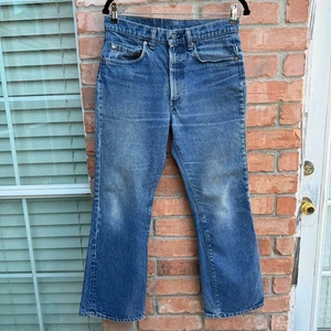 Vintage 80s Levis 517 Bootcut Flare Denim Made in USA Jeans Actual 30x28 (TAG 32 - Picture 1 of 9