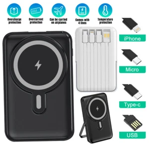 20000mAh Power Bank Magnetic Wireless Charger Battery Pack for IPhone & Android - Picture 1 of 31