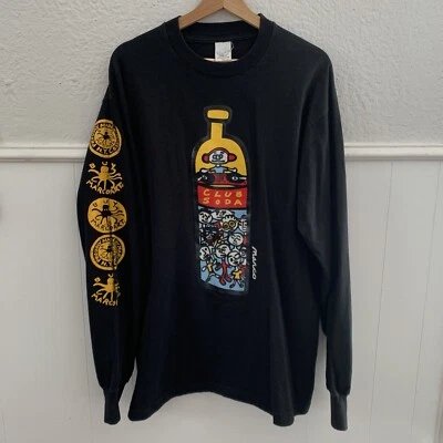 Vintage 1990s Art Tee Longsleeve Marco New York City Sz XL Keith Haring Style - Image 1 of 4