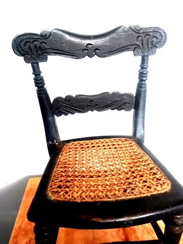 Charming Black Victorian Small Child"s Chair Cover
