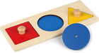 Montessori Multiple Shape Puzzle First Shapes Jumbo Knob Wooden Puzzle Geometric