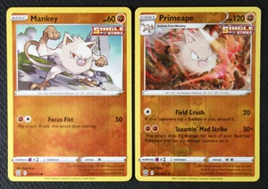 Cartas Pokémon Mankey 066 Primeape 067/163 Holograma Inverso Estilos de Batalla Casi Nuevo/Muy Nuevo - Imagen 1 de 1
