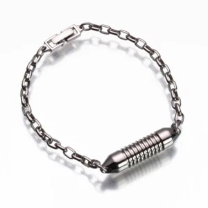 19 Link Titanium Rollo Link Bracelet Jewelry Funeral Cremation Urn - Picture 1 of 2