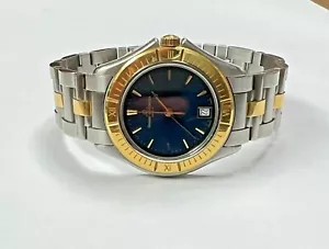 Baume & Mercier Geneve 2668236 35mm Two Tone Stainless Steel Blue Dial Men Watch - Picture 1 of 5