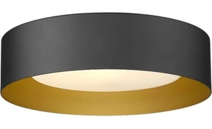 Flush Mount Ceiling Light, 14" Frosted Glass Shade Close to Ceiling Light - Picture 1 of 6