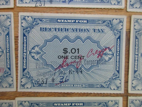 USA - Scott  RZ 1 - one cent / .01 - Rectification Tax Stamp - 1946 series Cover
