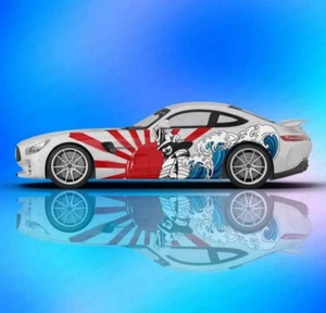 Custom Samurai Livery Racing Side Wrap; JDM Inspired Samurai Custom Decal Side - Bild 1 von 1