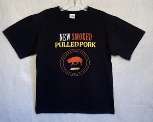 Subway T-Shirt M Staff 2-sided Employee Uniform Black Pulled Pork - Picture 1 of 6