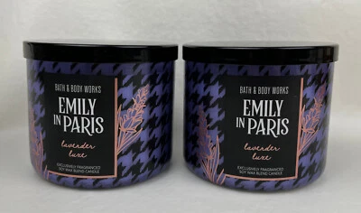 2 Bath & Body Works Emily in Paris Lavender Luxe 3 Wick Large Scented Candles - Image 1 of 4