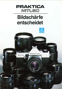 PENTACON Kamera Prospekt PRAKTICA MTL 50 Broschüre Pancolar Flektogon (Y896 - Picture 1 of 1