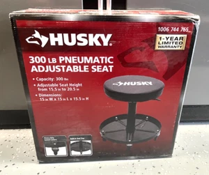 Husky 300 LB Pneumatic Adjustable Seat w/ Tray 15.5" to 20.5" (New In Box) - Picture 1 of 3