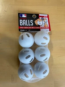 (6) Franklin Throw Curve Balls,Pitch Like Pros,Practice Plastic Training, White - Picture 1 of 3