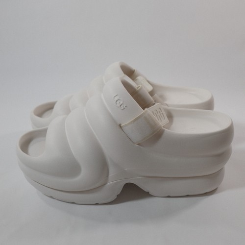 UGG donna Aww Yeah bianco plateau 1136762 taglia 11 nuovo con etichette