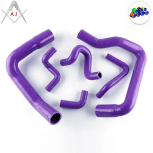 For Ford Mustang GT / Cobra V8 5.0L 1986-1993 Silicone Radiator Hoses Kit Purple - Foto 1 di 9