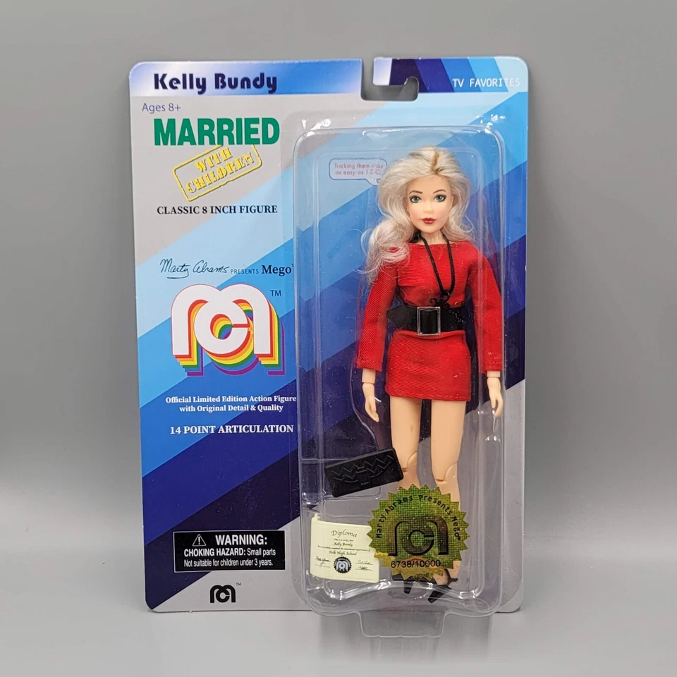 Figura de acción Kelly Bundy niños casados Mego 8" TV Favoritos vestido rojo #0837 Foto 1 de 4