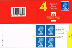 GB 1991 Yvert C 1392-2 Booklet 4x2nd Walsall - Bild 1 von 1