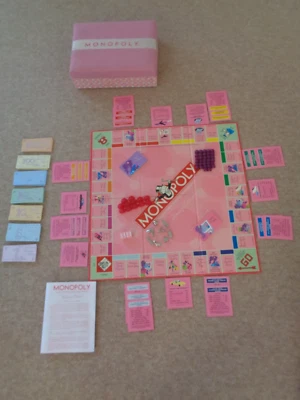 PARKER BROTHERS MONOPOLY BOARD GAME PINK BOUTIQUE EDITION 2007 - Image 1 of 4