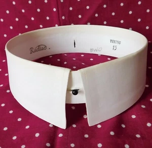 Vintage Radiac Viking shirt collar size 15 detachable stiff starched traditional - Picture 1 of 3