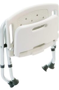Folding Shower Chair Bath Stool Elderly Disabled Portable Aid With Backrest