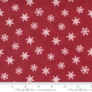 Moda Holly Berry Tree Farm by Deb Strain 56038 13 Berry Red Snowflakes Cotton - Picture 1 of 1