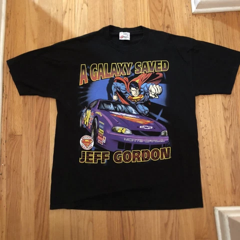 Jeff Gordon #24 Superman Racing A Galaxy Saved T Shirt XL - 1999 Vintage NASCAR Cover