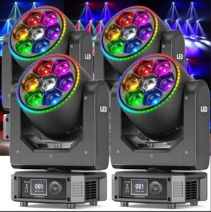 4PCS 300W RGBW Bee Eye Moving Head Light with Color Light Stage DJ Beam Lighting - Picture 1 of 10