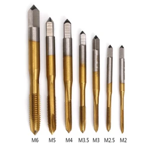 M2/M2.5/M3/M3.5/M4/M5/M6 HSS Metric Straight Flute Thread Screw Tap Plug Tap - Picture 1 of 16