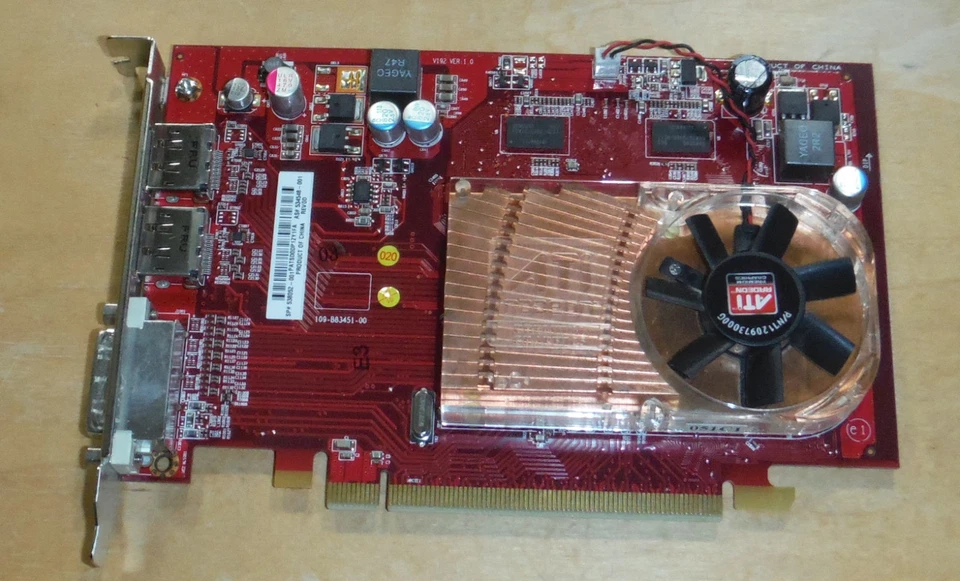 ATI Radeon HD4650 1GB DDR3 16x PCI-e Dual Display Port DVI Graphics Video Card - Image 1 of 3
