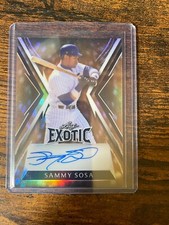 2023 Leaf Exotic Baseball Giraffe Sammy Sosa Auto /6 Chicago Cubs