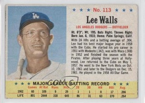 1963 Post Lee Walls #113