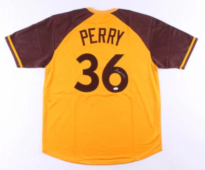GAYLORD PERRY AUTOGRAPHED CUSTOM JERSEY (SAN DIEGO PADRES) - JSA COA! - Image 1 of 4