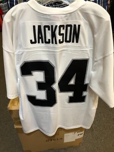 JERSEY BLANCA BO JACKSON LOS ANGLES RAIDERS PARA HOMBRE LEGACY MITCHEL & NESS - Imagen 1 de 6