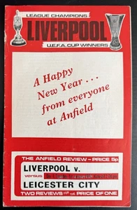 Liverpool v Leicester City 1-1-1974 FREE POSTAGE - Picture 1 of 4