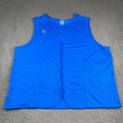 Walmart Employee Vest Mens 2XL Blue Full Zip Sleeveless Associate Uniform - Image 1 of 4