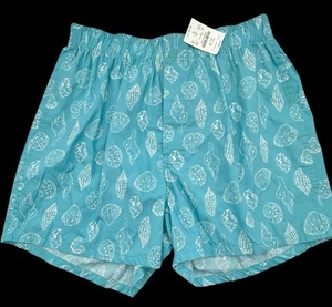 J Crew Boxer Shorts Mens Size Medium Blue Seashells Boxers Shells M New - Picture 1 of 4